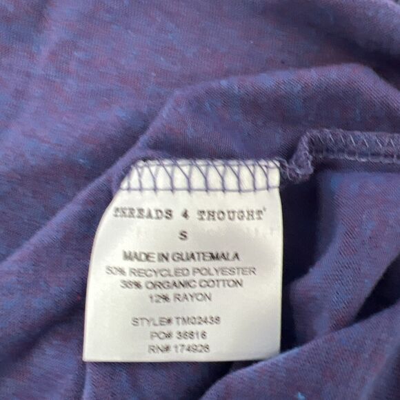 Threads 4 Thought Men XL Purple Triblend V-Neck Slim Short T-Shirt New Nordstrom - Picture 7 of 7
